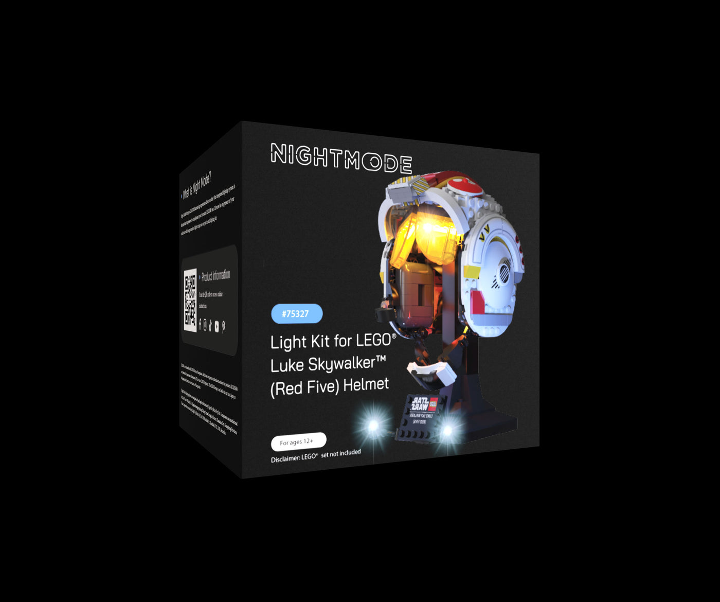 Star Wars Luke Skywalker (Red Five) Helmet #75327 Light Kit | Night Mode
